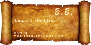 Bánóczi Bettina névjegykártya