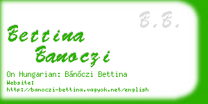 bettina banoczi business card