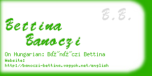 bettina banoczi business card